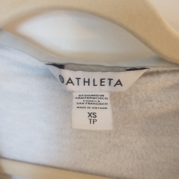 Athleta Purana wrap sweatshirt hoodie light grey - Picture 3 of 4